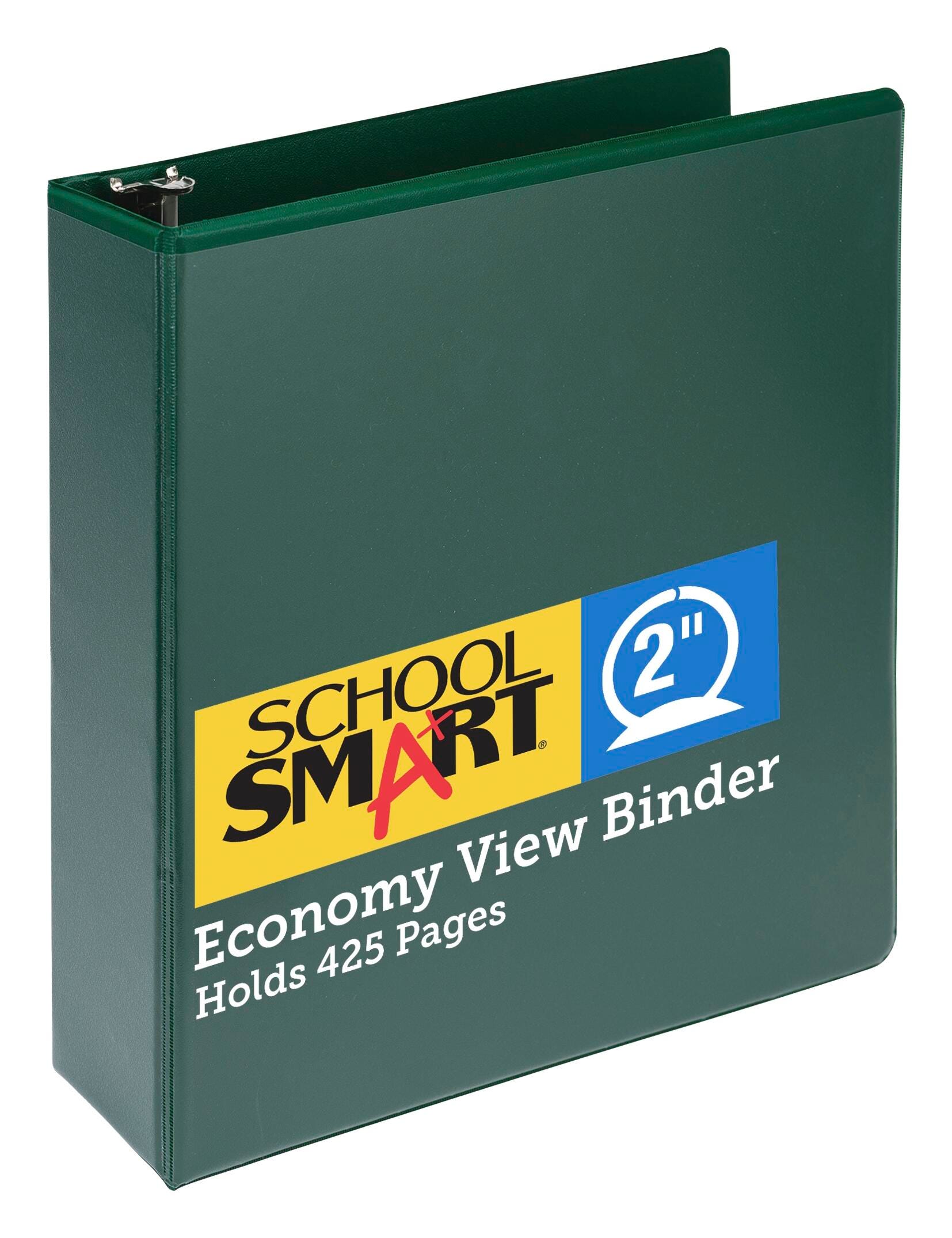 Image for School Smart Polypropylene Round Ring View Binder, 2 Inches, Green from School Specialty