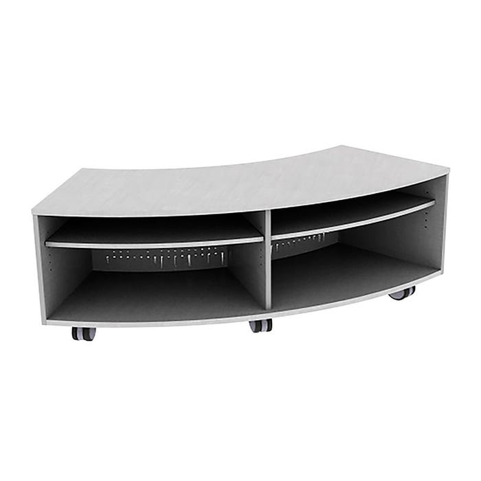 Fleetwood Designer 2.0 Cabinet, Curved Shelf, 4 Shelves, No Door, Magnetic Markerboard Back