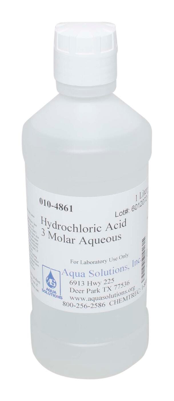 Delta Education Acid Hydrochloric Sol- 8.7 Pct, 1 qt, Item Number 010-4861