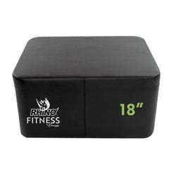 Champion Sports Foam Plyo Box, 18 Inch Height, Black, Item Number 2096721