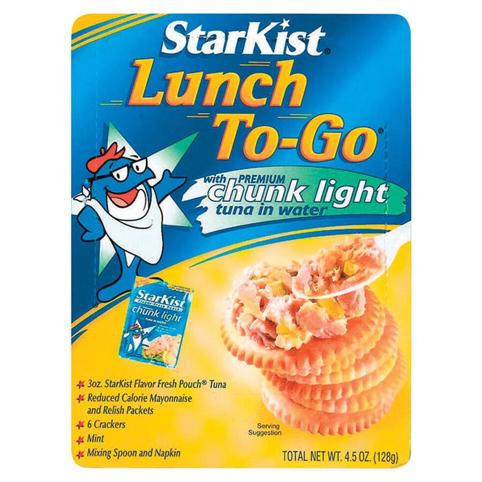 Starkist Lunch to Go Single-Serving Snack Tuna Kit with Crackers and Mayo, 3 oz Tuna, 4-1/2 oz Total, Pack of 12