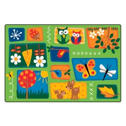 Carpets for Kids Nature's Toddler Rug, 6 x 9 Feet, Rectangle, Green, Item Number 1406195