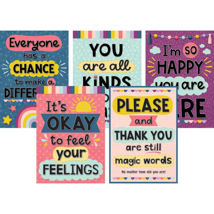 Teacher Created Resources Positive Poster, Set of 5