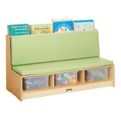Jonti-Craft Literacy Couch, 42 x 18-1/2 x 23-1/2 Inches, Key Lime, Item Number 2100392