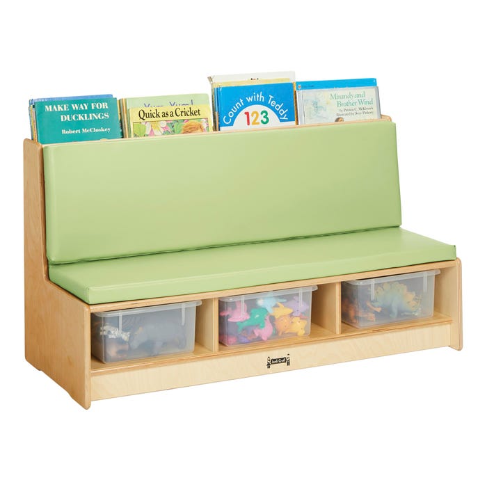 Jonti-Craft Literacy Couch, 42 x 18-1/2 x 23-1/2 Inches, Key Lime