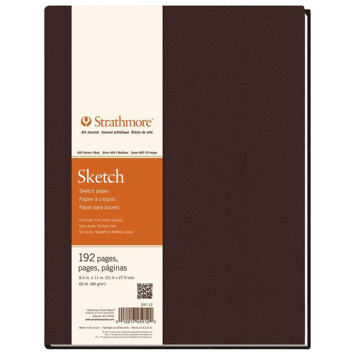 Strathmore 400 Series Sketchbook, 11 x 14 Inches, 60 lb, 96 Sheets