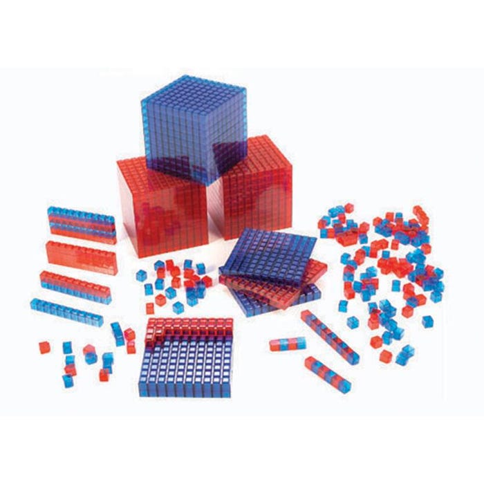 SI Manufacturing Clearview Base Ten Blocks, Group Set