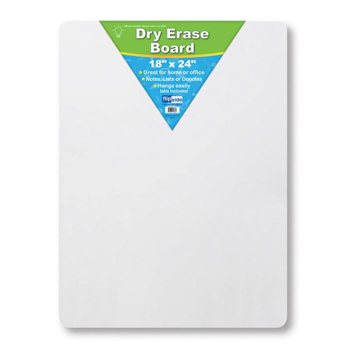 Flipside Dry Erase Board, Plain, 18 x 24 Inches