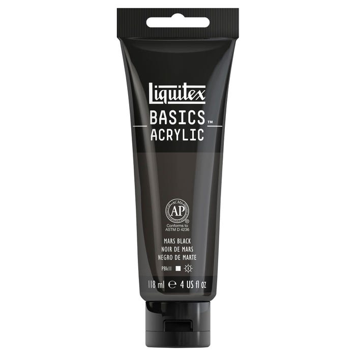Liquitex BASICS Acrylic Paint, 4 Ounces, Mars Black