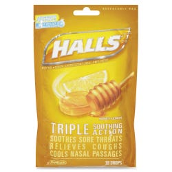 Halls Honey-Lemon Cough Drops, Item Number 1562071