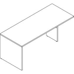 Lorell Prominence 2.0 Mahogany Laminate Desking - Desk, Peninsula, Not Freestanding, 72 x 30 x 39 Inches,Mahogany