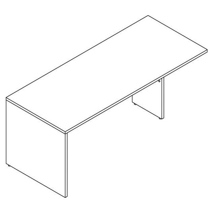 Lorell Prominence 2.0 Mahogany Laminate Desking - Desk, Peninsula, Not Freestanding, 72 x 30 x 39 Inches,Mahogany