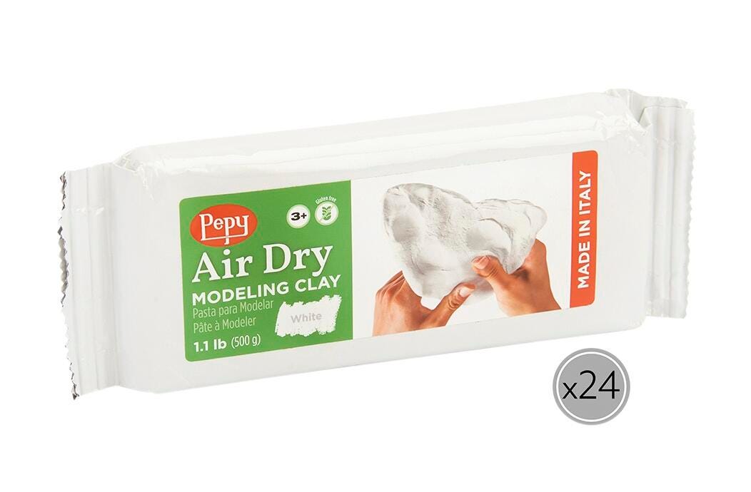 Image for Pepy Air-Dry Clay White - Pkg. of 24 from School Specialty