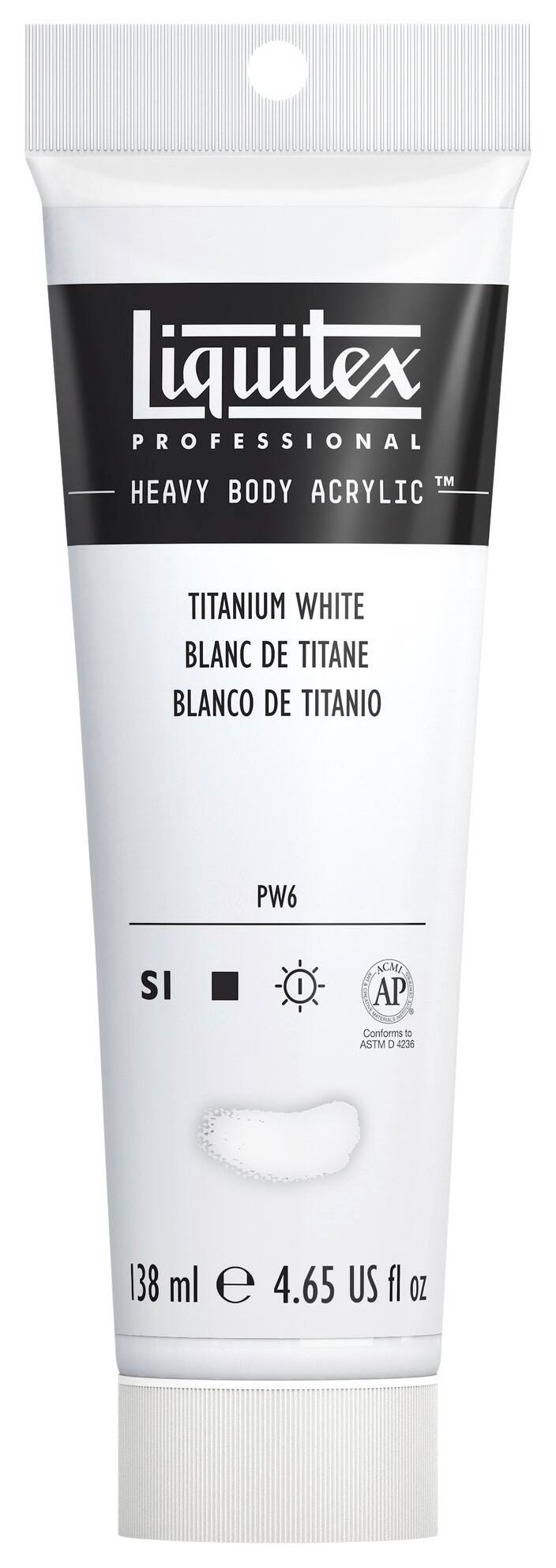 Liquitex Heavy Body Acrylic Paint, Titanium White, 4.65 Ounce Tube Item Number 389684