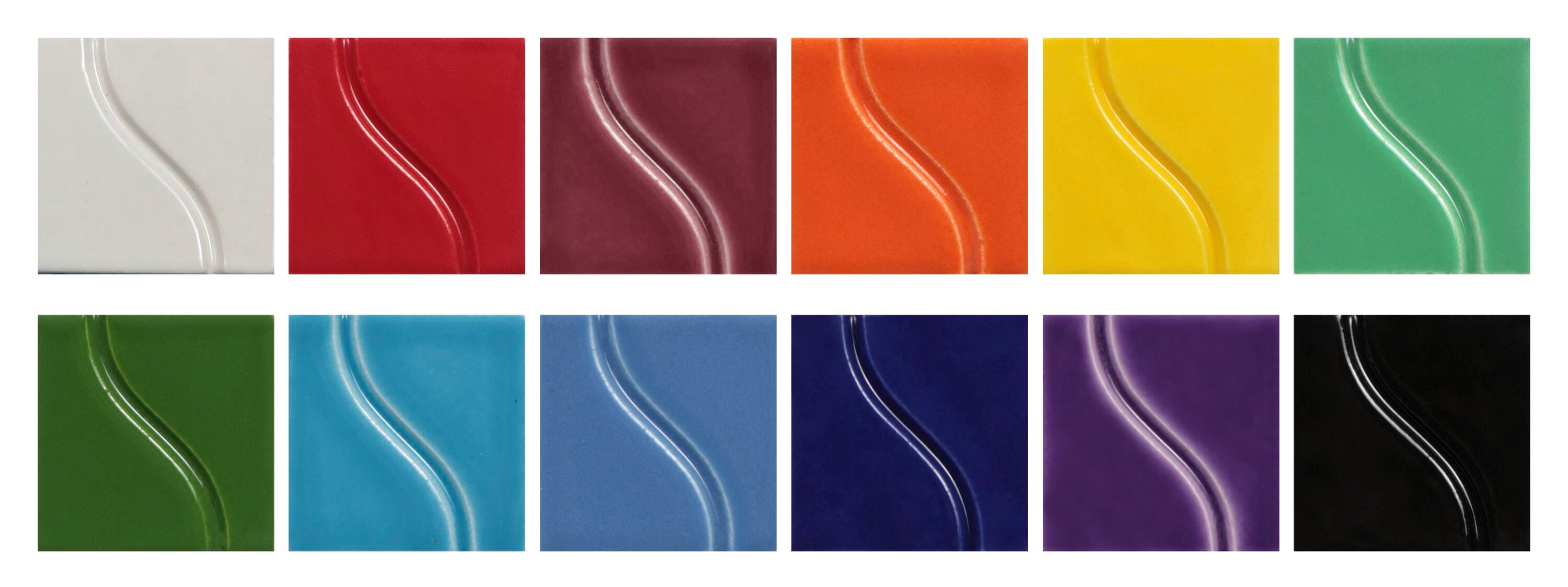 Sax Gloss Glazes, 4 Ounce Jars, Assorted Colors, Set of 12 2003166