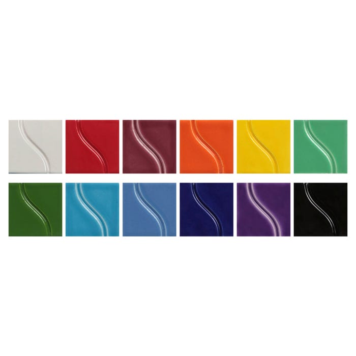 Sax Gloss Glazes, 4 Ounce Jars, Assorted Colors, Set of 12