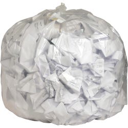 Genuine Joe Low Density Can Liners, 56 Gallon, 0.80 mil, Clear, Pack of 100