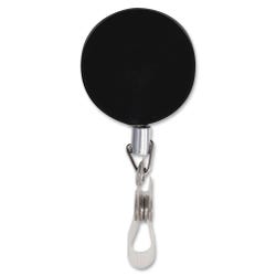 Advantus Retractable ID Reel, w/ Badge Holder, Heavy Duty, Pack of 12, BK