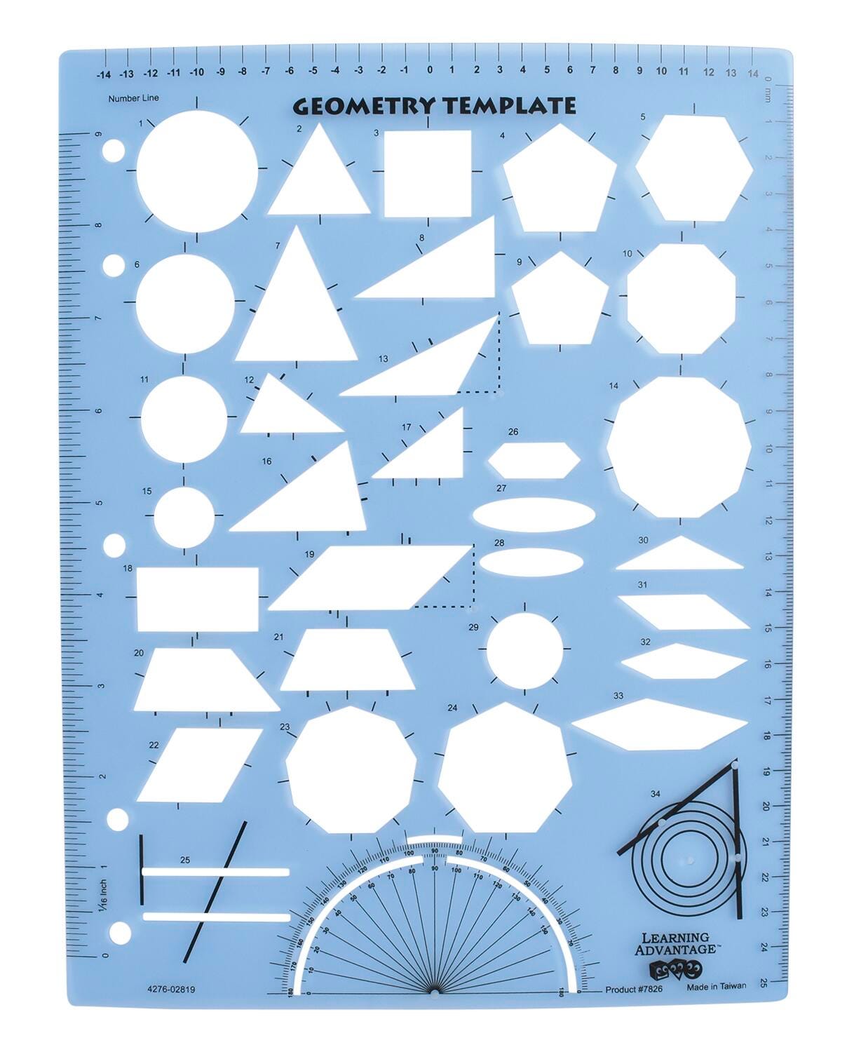 Learning Advantage Template Geometry, Preschool-Early Childhood, Each, Item Number 2096699