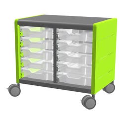 Classroom Select Geode Short Cabinet, Double Wide with 10 Tote Trays 4000259