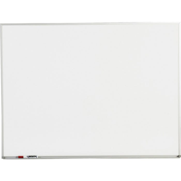 Lorell Economy Markerboard, 48 x 36 Inches, Aluminum Frame, Melamine, White
