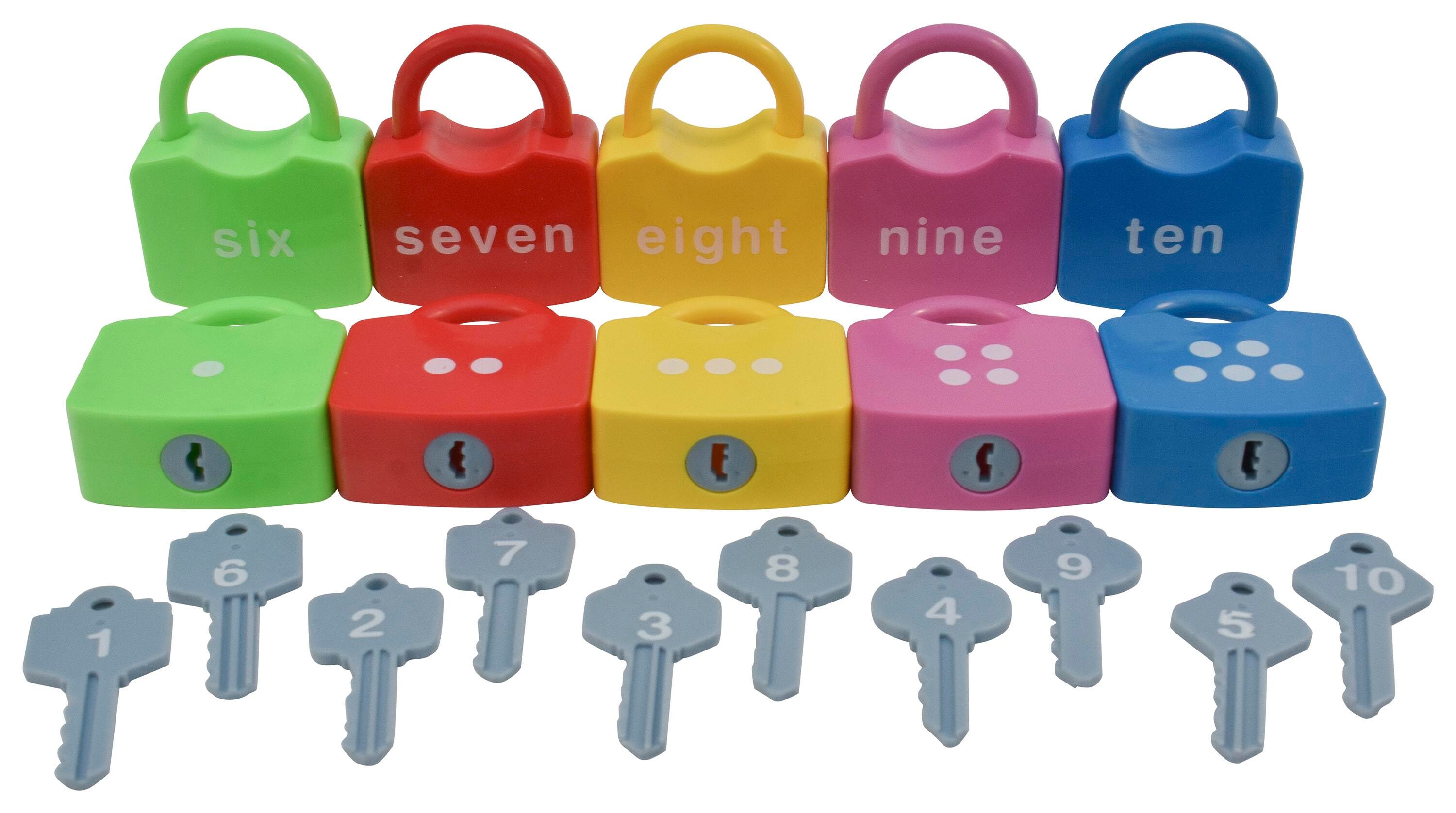 Childcraft Manipulative Number Locks, Set of 20, Item Number 2100589
