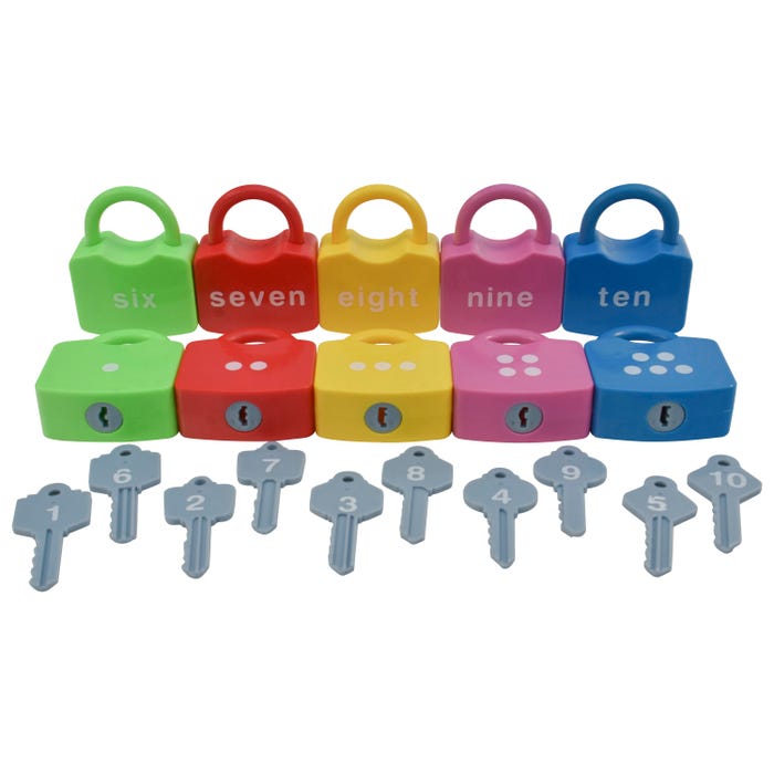 Childcraft Manipulative Number Locks, Set of 20