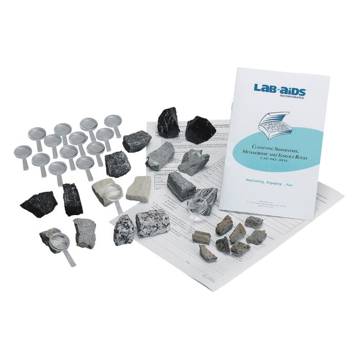 Lab-Aids Classifying Sedimentary, Igneous, and Metamorphic Rocks