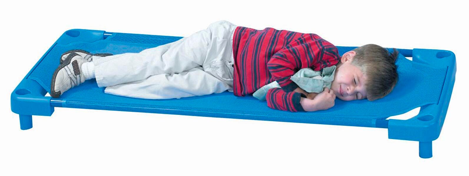 Children's Factory Assembled Stacking Standard Premium Rest Time Cot, 52 x 21-1/2 x 5 Inches, Item Number 1359988