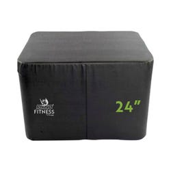 Champion Sports Foam Plyo Box, 24 Inch Height, Black, Item Number 2096717