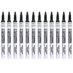 Sakura Pen-Touch Paint Marker, Extra Fine Tip, White, Pack of 12