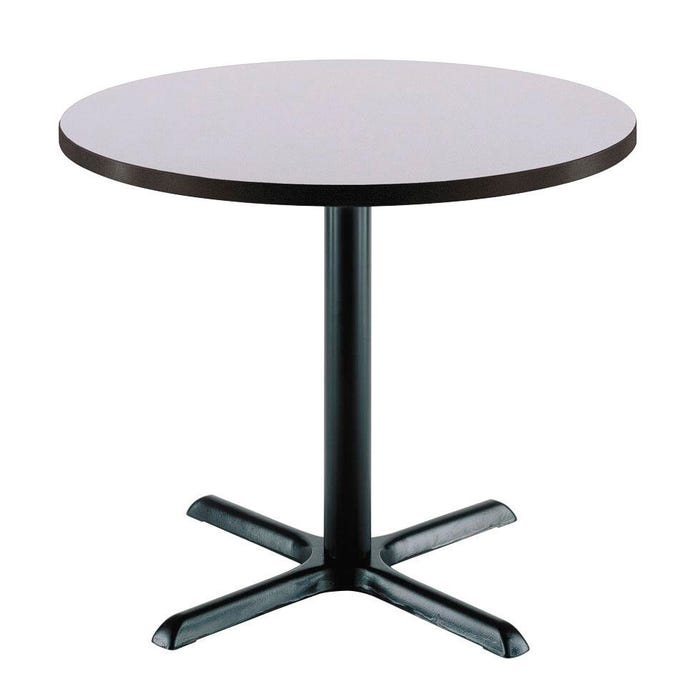 KFI Seating Round Cafe Pedestal Table, X-Style Base