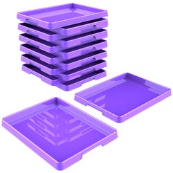 Storex Sorting and Crafts Tray, 12 x 16 Inches, Purple, Pack of 12