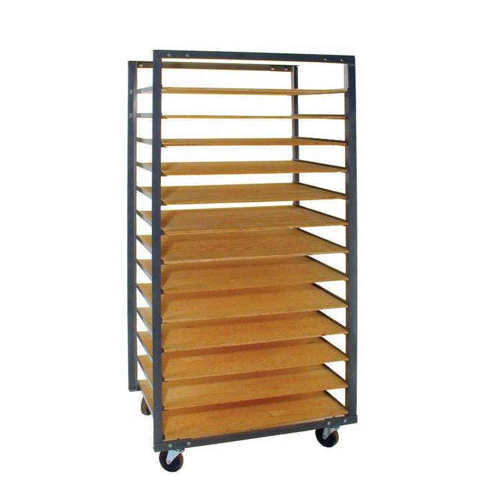 Bailey Ware Rack, 34-1/2 x 24 x 75 Inches, 13 Openings