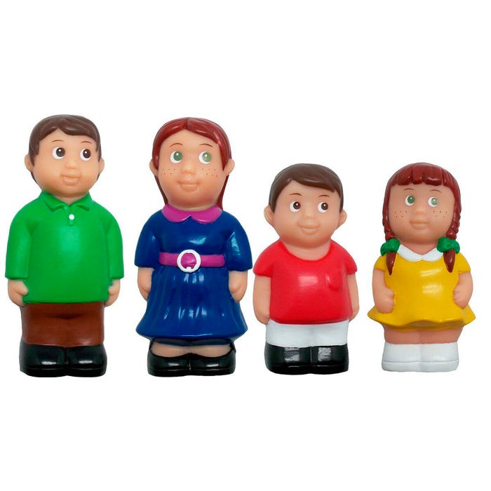 Get Ready Kids Play Figures, 5 Inches, Caucasian Family, Set of 4