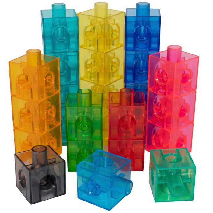 Learning Advantage Linking Cubes, Set of 100, Translucent