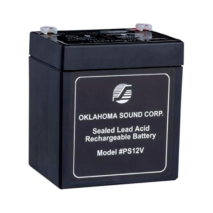 Oklahoma Sound Rechargeable Battery for Oklahoma Sound Corporation Sound Lecterns, 12 Volt, 2-3/4 x 2-3/4 x 3-1/2 Inches
