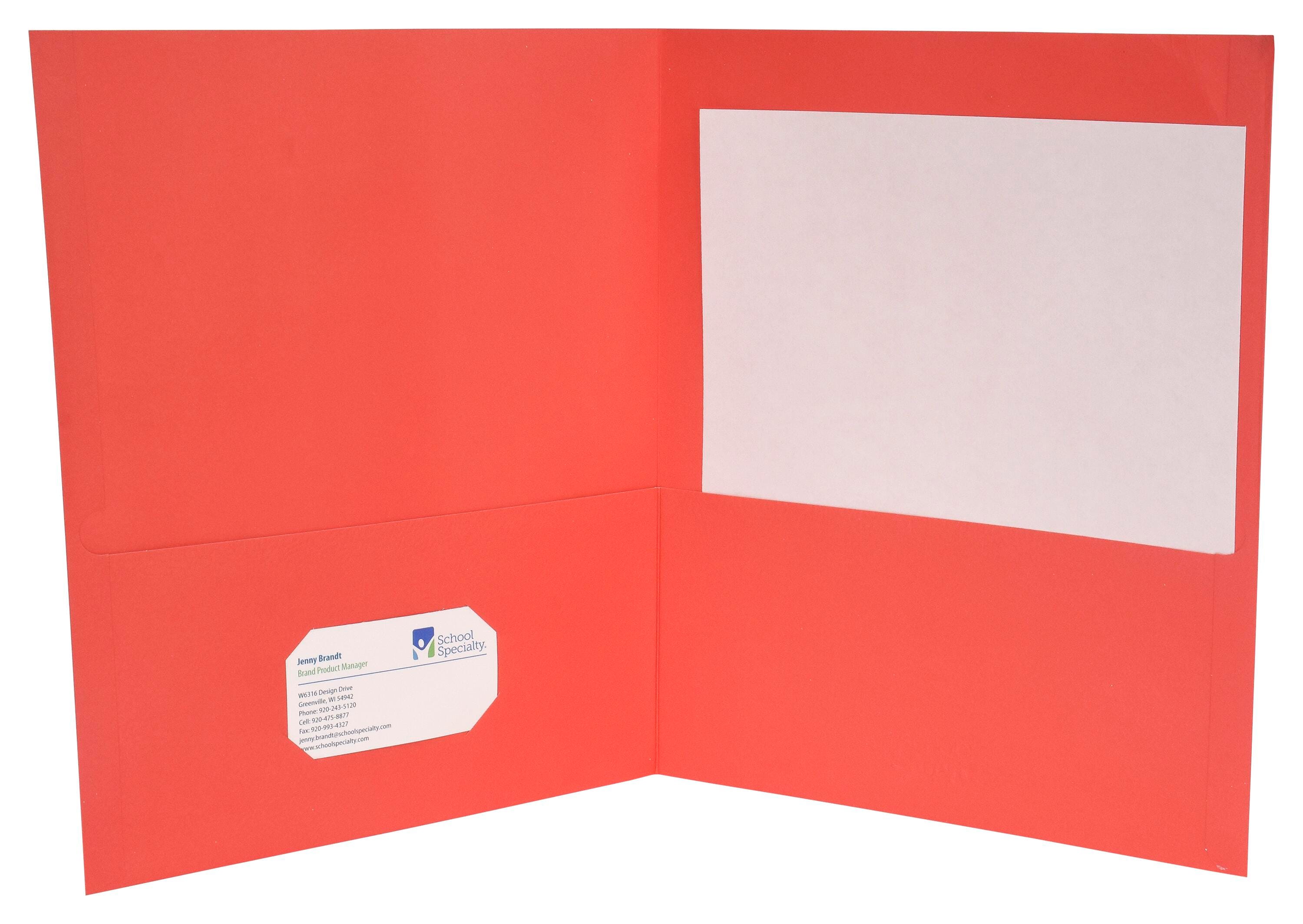 Image for School Smart Extra-Large Folders with Pockets, 9 x 12 Inches, Red, Pack of 25 from School Specialty