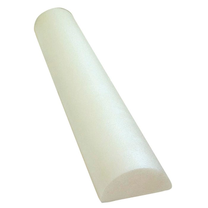 CanDo Half Round Foam Roller, 6 x 36 Inches, White