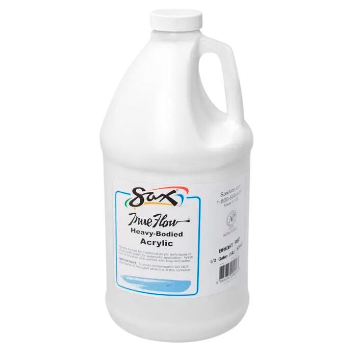 Sax Heavy Body Acrylic Paint, 1/2 Gallon, Blockout White 1572984
