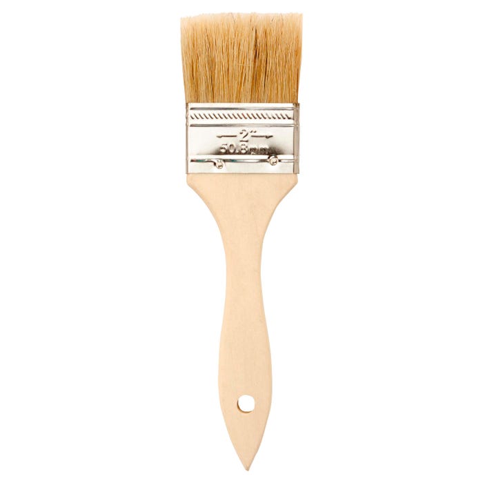 Jack Richeson Utility White Bristle Brush, Flat Type, 2 Inches