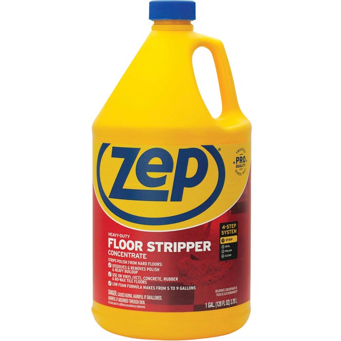 Zep Heavy-Duty Floor Stripper Concentrate, 128 Fluid Ounces, Blue
