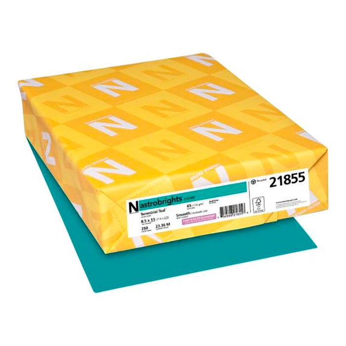 Astrobrights Card Stock, 8-1/2 x 11 Inches, 65 lbs, Terrestrial Teal, Pack of 250