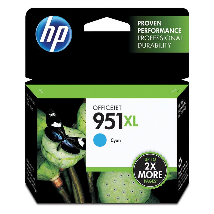 HP 951XL Ink Cartridge, CN046AN, Cyan