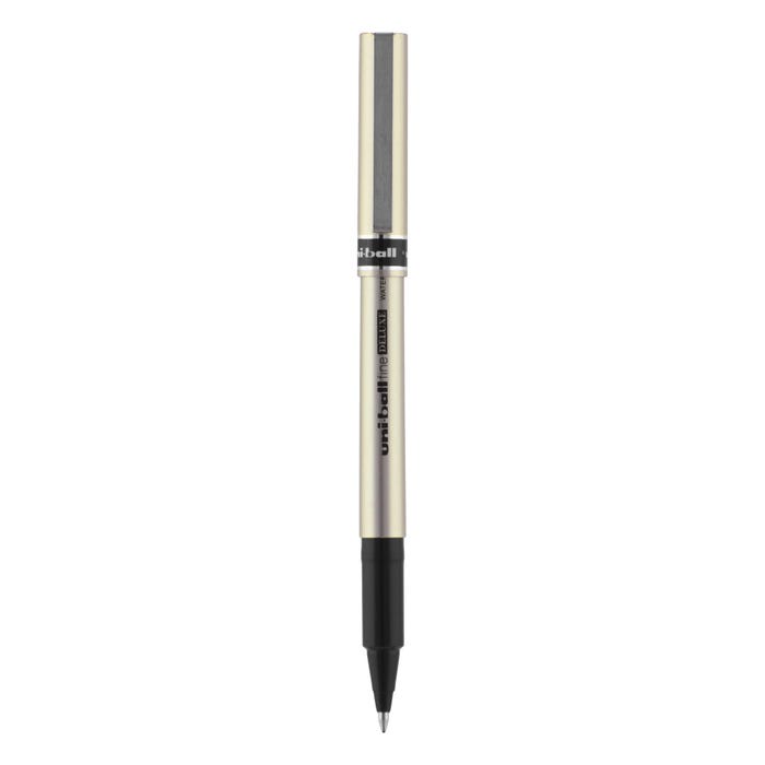 uniball Deluxe Roller Ball Stick Pen, 0.7 mm Fine Tip, Black Ink