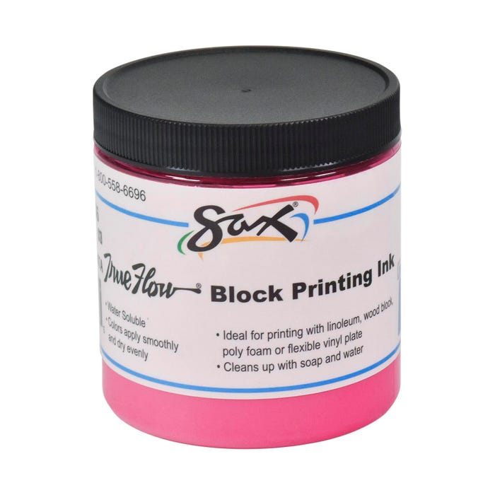 Sax Water Soluble Block Printing Ink, 8 Ounce Jar, Magenta