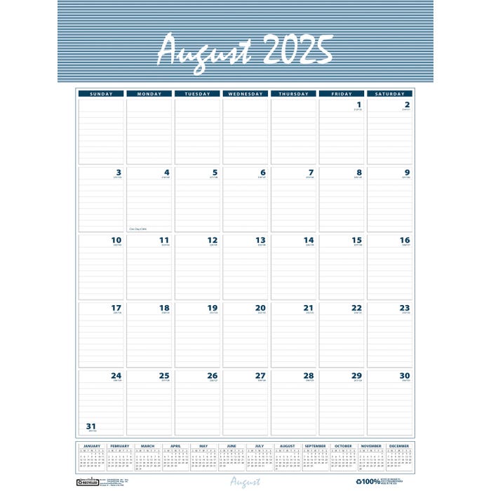 House of Doolittle Academic Wall Calendar, August 2025-July 2026, 22 x 31-1/4 Inches, Bar Harbor