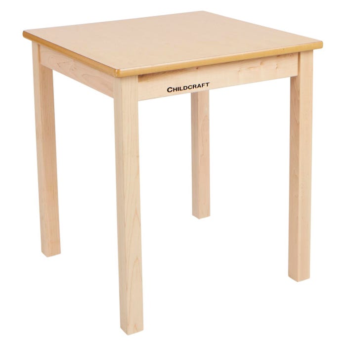 Childcraft Wood Table, Laminate Top, Square, 24 x 24 x 26 Inches