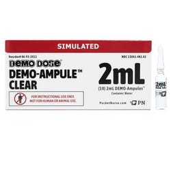 Demo Dose Clear Ampule, 2 mL, Pack of 10