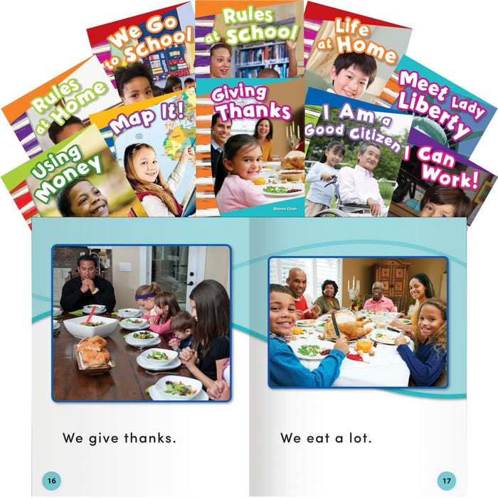 Teacher Created Materials Social Studies, Grade K, Set of 10